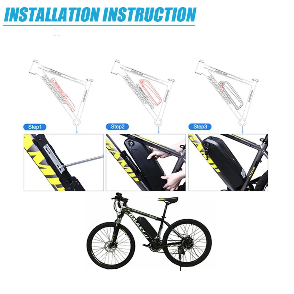 

Jueshuai Electric Bike Bicycle Conversion Kit 350W Hub Motor with 21AH Battery Ebike Kit 20/24/26/27.5/700c Front Rear Wheel