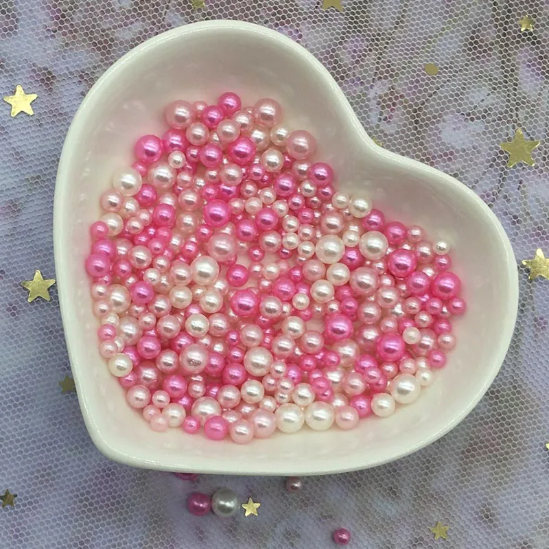 Круглые жемчужные бусины смешанных цветов 2/3/4/5 мм имитация жемчуга из смолы без
