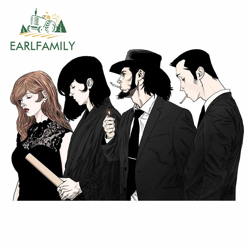 

EARLFAMILY 13 см для Lupin III аниме автомобильные наклейки RV VAN Автомобильная дверь ветровое стекло Водонепроницаемая устойчивая к царапинам наклейка украшение доски для серфинга