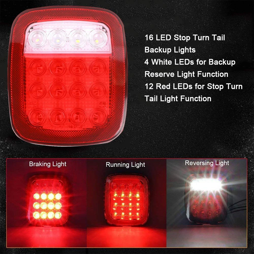LED Rear Light Stop Tail Reverse Running Brake License for Jeep Wrangler TJ CJ YJ JK Truck Trailer Boat light | Автомобили и