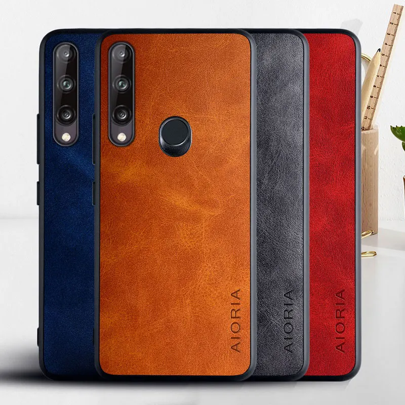 

Case for Huawei P40 Lite E Luxury Vintage leather cover for huawei p40 lite e case funda coque capa Business