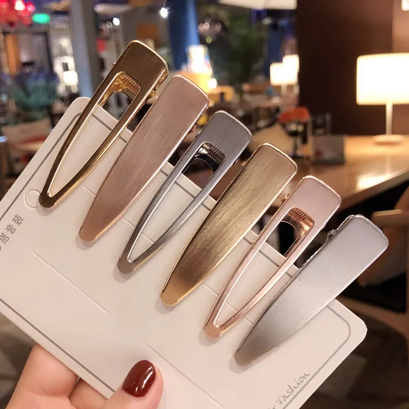 

Korean Version Metal Geometric Hair Clip Pin Alloy 7CM Long Hair Pins for Women Headdress Hair Accessories Jewelry