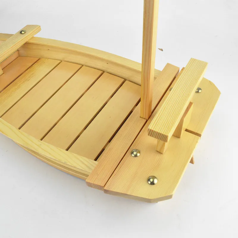 Japanese Cuisine Sushi Boats seafood Tool Wooden Shop Model Wood Handmade Simple ship Sashimi Assorted Cold Dishes Tableware Bar | Дом и сад