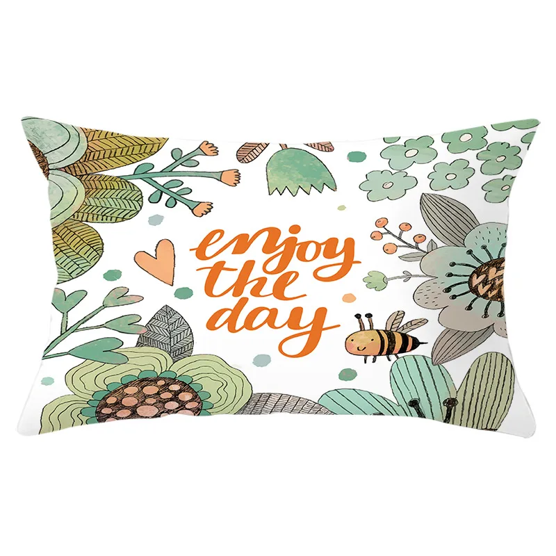 

Easter bunny print series peach skin waist pillowcase 2021 home decoration sofa pillowcase wholesale