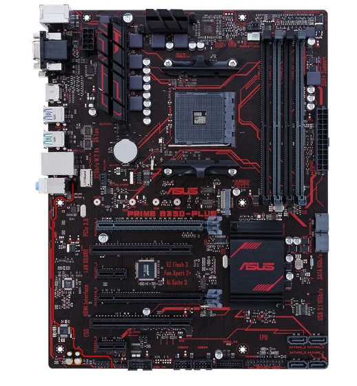 Материнская плата ASUS PRIME B350-PLUS AM4 AMD для настольного компьютера обновлена, поддержка R7 3700X используется 90% Новинка