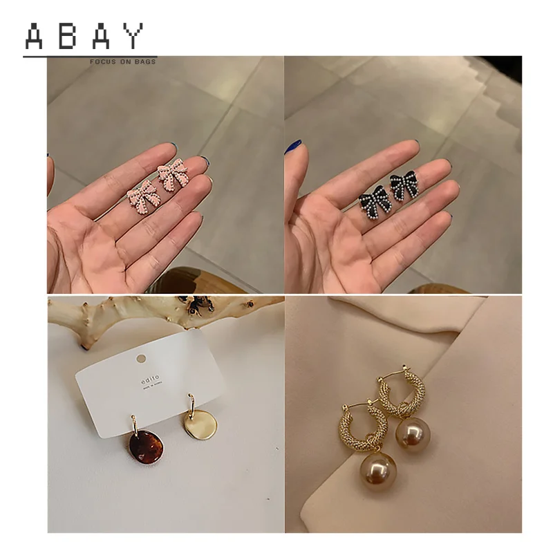 

S925 Silver Needle Pearl Bow Earrings New Hot Selling Gold Zircon Love Temperament Retro Design Ear Pendant Trend Wholesale