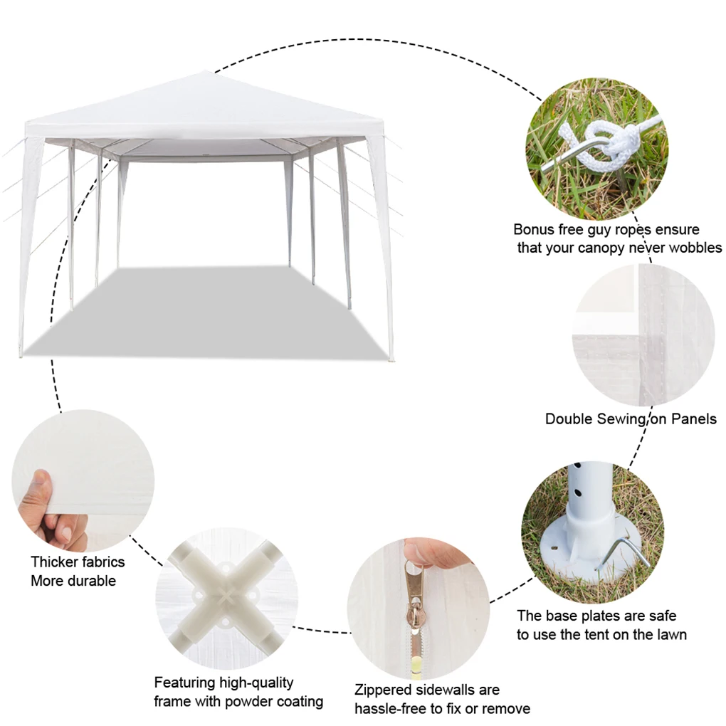 

3x9m Eight Sides Two Doors Waterproof Tent with Spiral Tubes for Household/Wedding/Party/Parking Shed