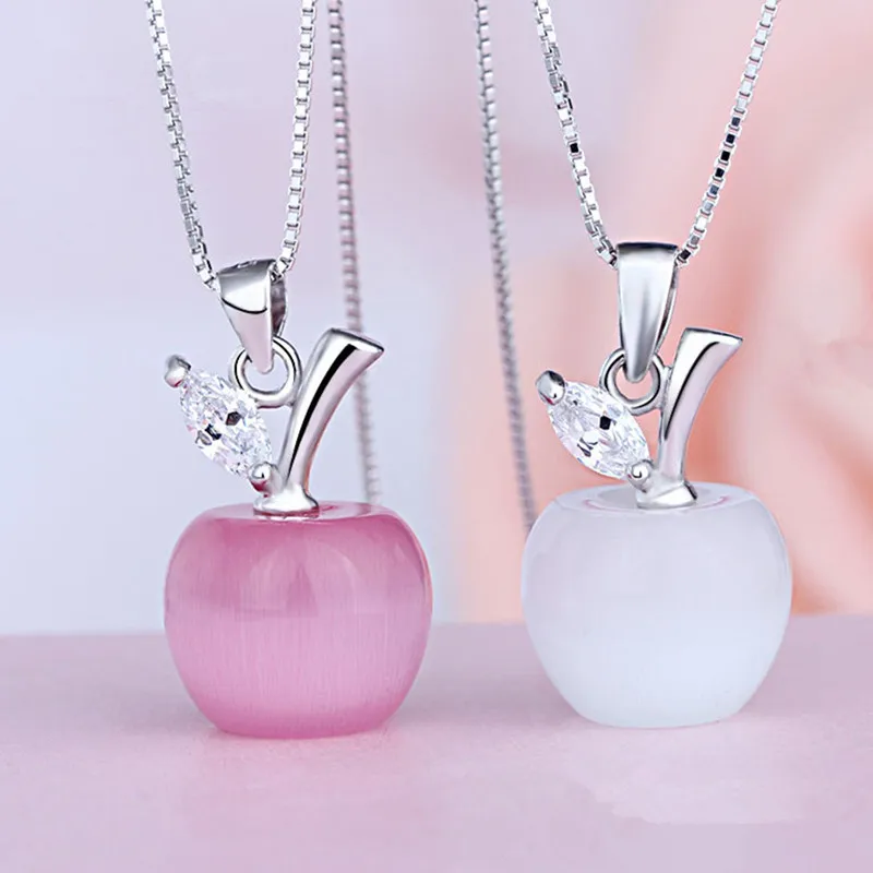 Женское модное ювелирное изделие в форме яблока подвеска виде опала цепочка до