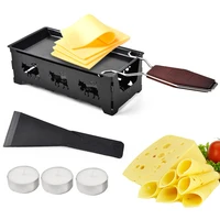 non stick metal cheese raclette baking pan oven grill plate rotaster baking tray stove frame spatula set kitchen baking tool