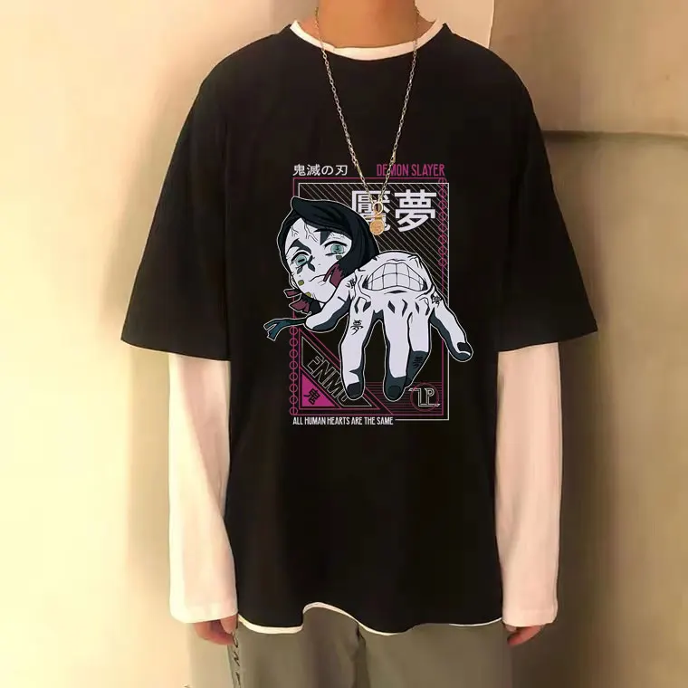 

Hot New Anime Demon Slayer Enmu Graphics Print T-shirt Men Women Casual Fashion Tee Streetwear Unisex Oversized Harajuku Tshirt