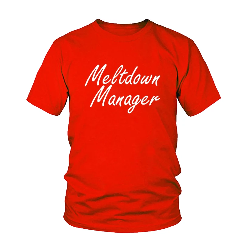 

Футболка Meltdown Manager, спасательная рубашка для мамы, смешные топы с графическим рисунком для мамы, унисекс, серая, черная футболка, хипстерская Эстетическая одежда, женские футболки