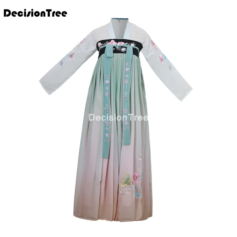 

2021 tang dynasty ancient costume hanfu dress women folk dance clothing traditional fairy princess dresses stage performance