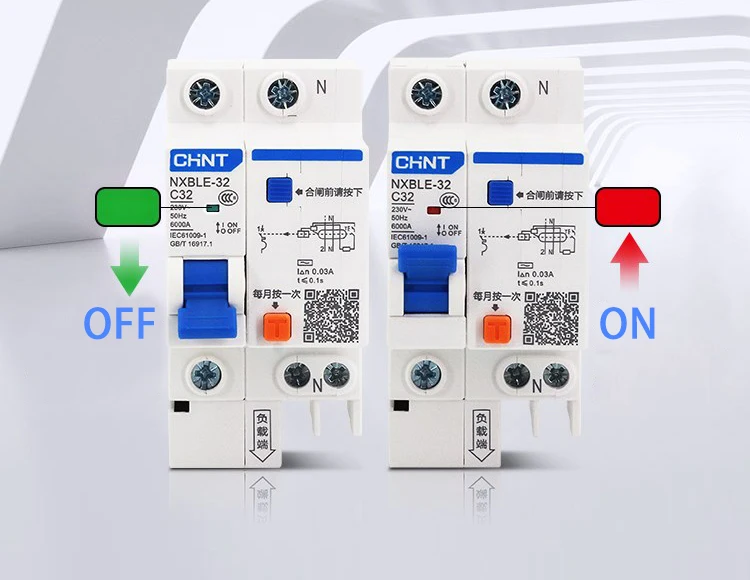 CHINT AC230/400 V NXBLE-63 4P устройство остаточного тока C 40 50 63A Тип C автоматический выключатель от перегрузки защита от короткого замыкания