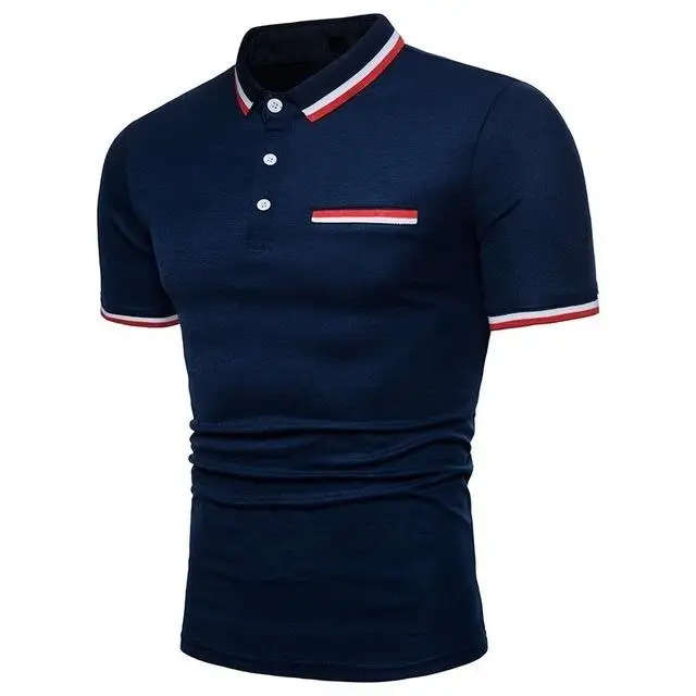 

2021 Men Polo Men Shirt Short Sleeve Polo Shirt Contrast Color Polo New Clothing Summer Streetwear Casual Fashion Men tops