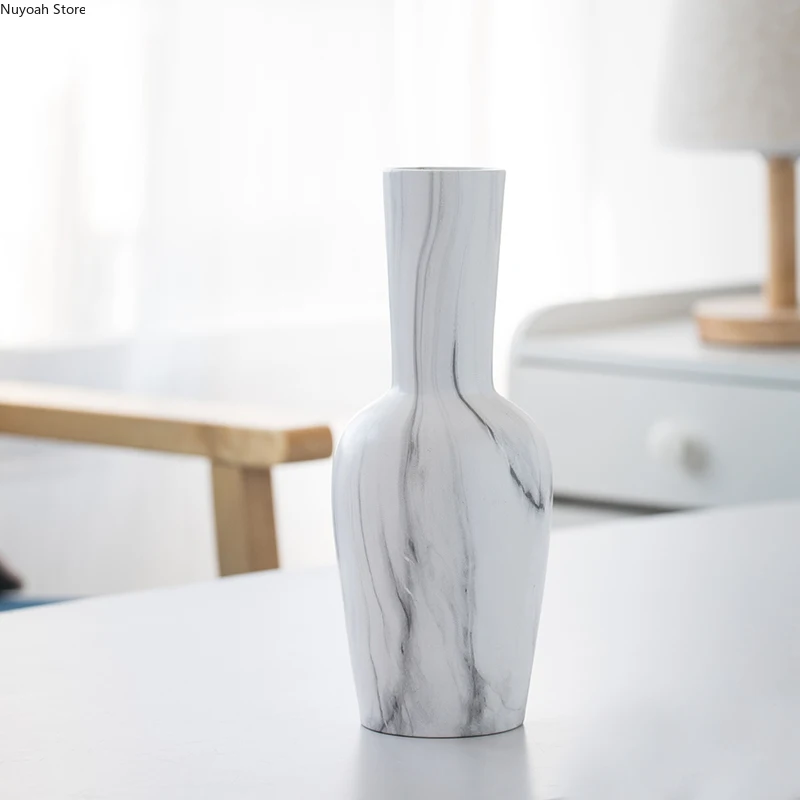 

Marble Pattern Ceramic Small Vase Simulation Flower Arrangement Accessories Living Room Home Decoration Accessories Mini Vase