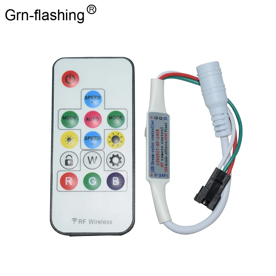 LED Dream Color Controller DC5V 24V 14 Key RF remoсветодиодный 358 эффекты изменения для светодиодной