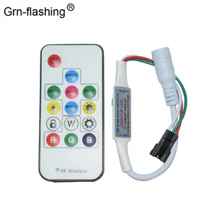LED Dream-Color Controller DC5V-24V 14 Key RF remoсветодиодный Controller 358, эффекты изменения для светодиодной ленты WS2811 WS2812 WS2812B