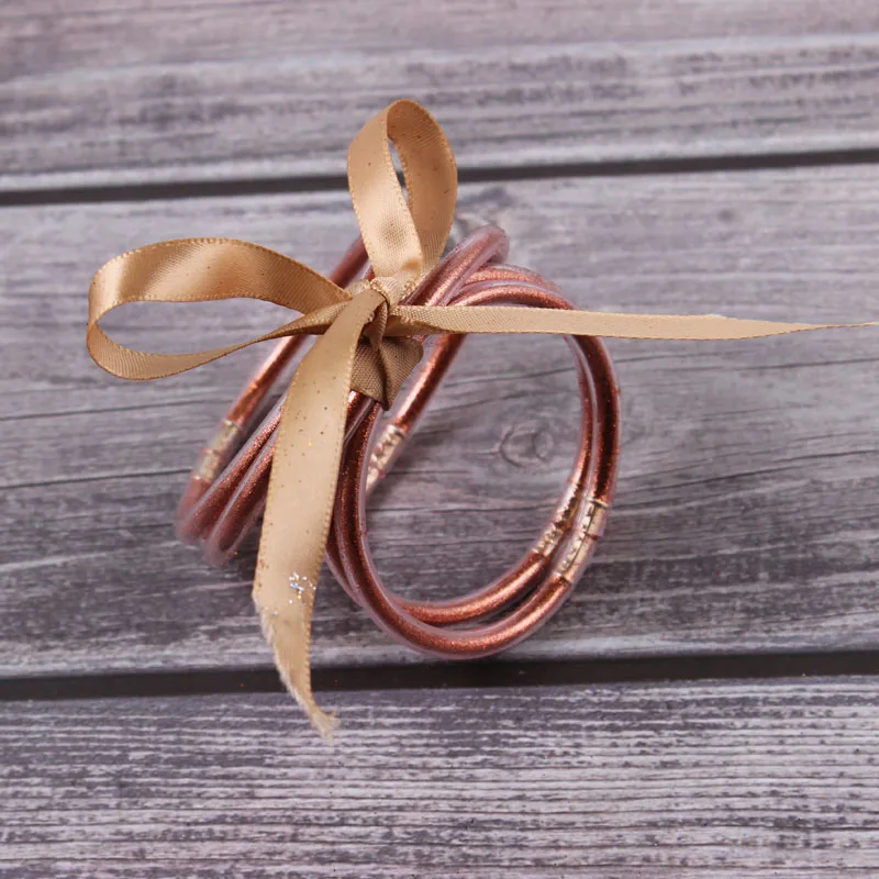 Новинка темно серый блестящий силиконовый браслет для любой погоды 5