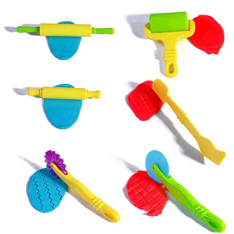 Smart Dough Tools set - 5 sets of Extruders tools plus 6pcs basic dough Assorted color Extruder + | Игрушки и хобби
