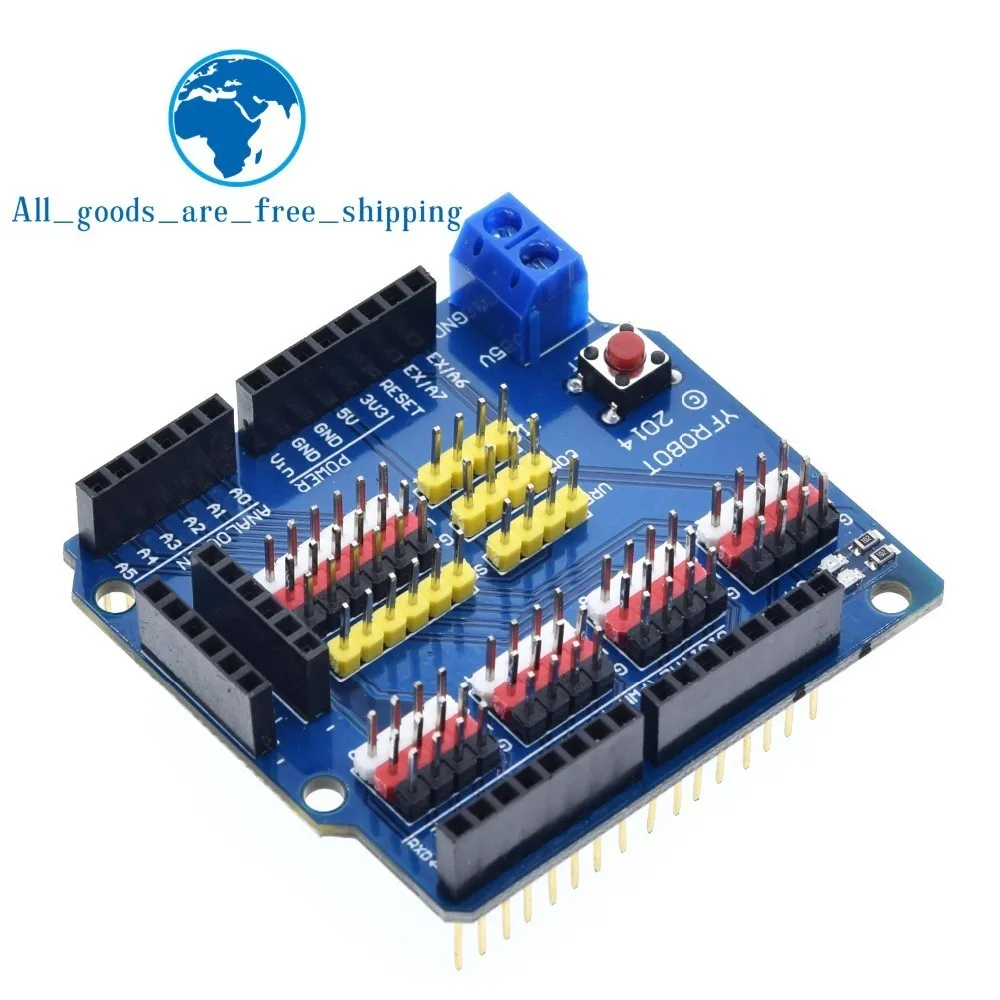 TZT V5 Датчик Щит Плата расширения щит для Arduino UNO R3 V5.0 электронный модуль Датчик Щит V5 Плата расширения