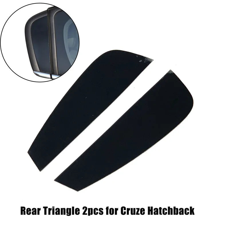 for Hatchback 2pcs Автомобильный Стайлинг зеркальная отражающая панель BC Колонка задняя треугольная декоративная наклейка пленка для Chevrolet Cruze седан хэтчбек 2009-18 - Цвет: for Hatchback 2pcs