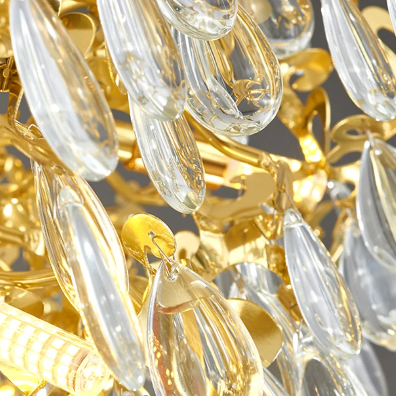 

Modern Light Luxury Chandelier LED Crystal Home Living Room Decorative Light Lobby Dining Room Hang Lamp pendant lights lighting