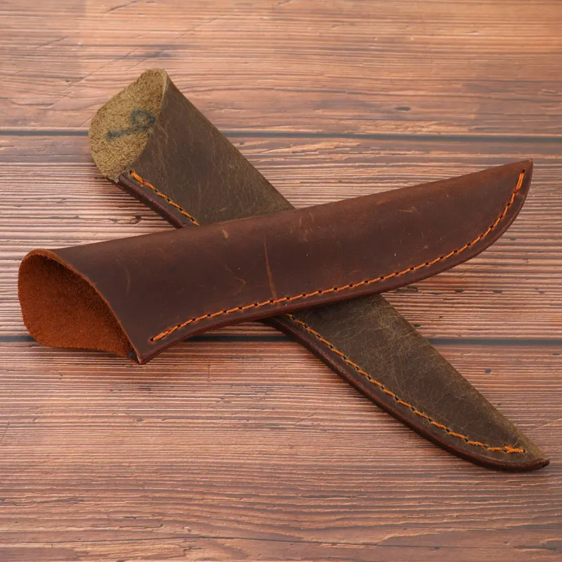 

1pc Cowhide leather sheath For DIY Straight Knife Cowhide Leather Case For Fruit Knife Kitchen Knife