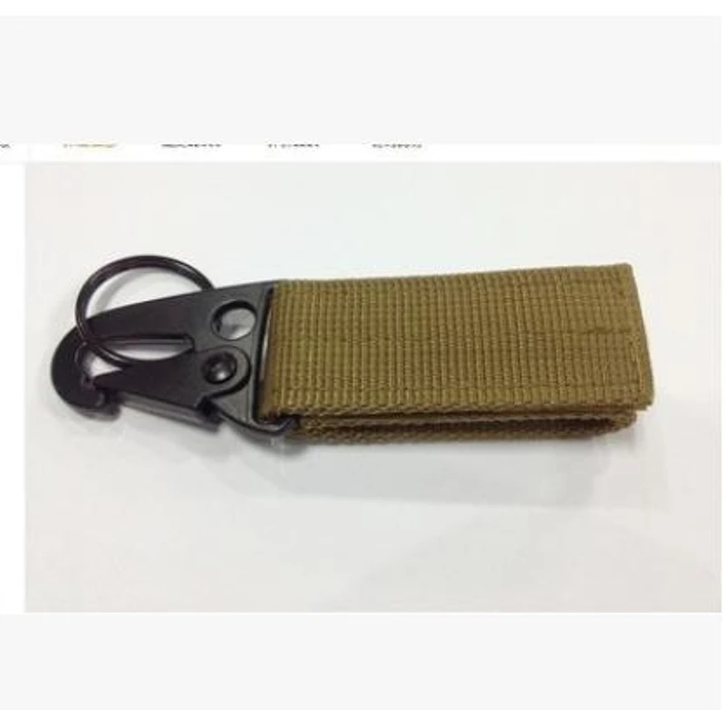 

Tactical Key Ring Belt Holder Nylon Hanging Belt Clips Keeper Pouch Military Utility Gear with Hooks Keychain Buckle for Molle S