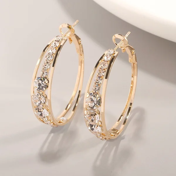 

European and American Fashion Female Jewelry CZ Hoop Earrings Romantic Valentine's Day Gift Anniversary Women's Jewelry