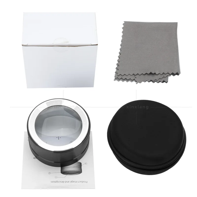 

5X Handheld Cylindrical Magnifier Table 3 LED K9 Optical Glass Reading Magnifying Glass Aluminum Alloy Desktop Magnifier Loupe