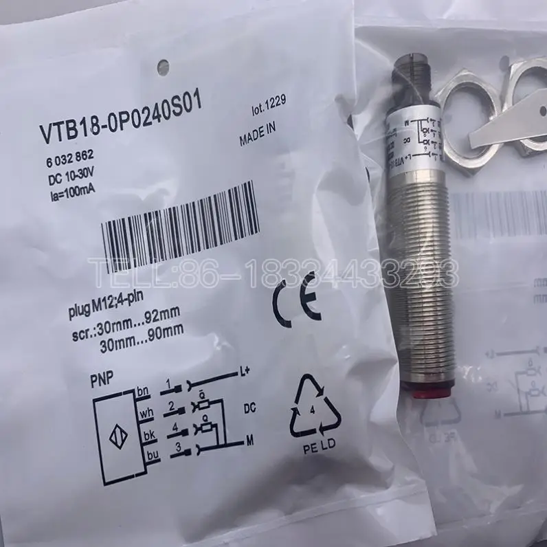 

VTB18-0P0240S01 6mm soilid shaft DC 24V 1000ppr Optical Encoder 40 mm incremental rotary encoder