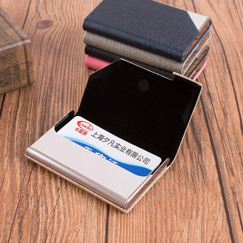 Лазерной гравировкой логотипа Роскошные Бизнес держатель для карт с мессенджер