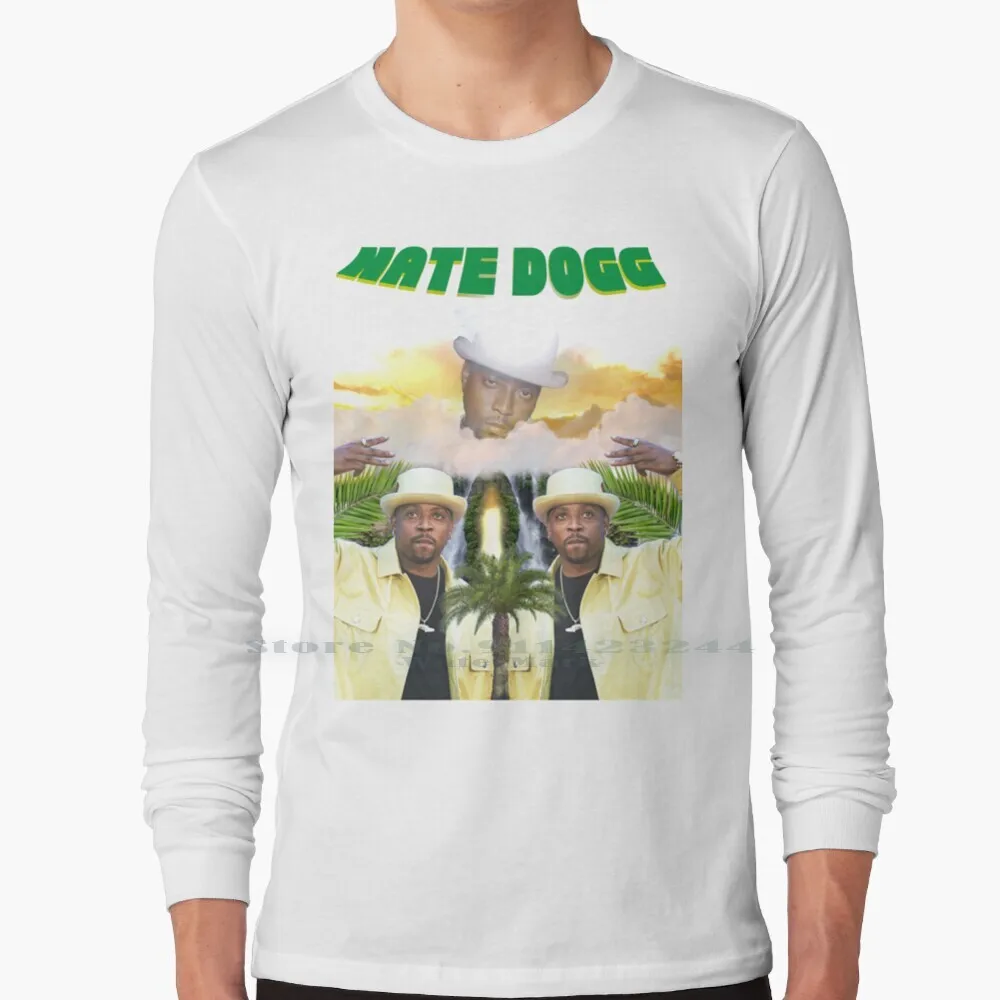 Nate Dogg Rip Bootleg Rap Collage Long Sleeve T Shirt Tee Nate Dogg G Funk Deathrow Records Rest In Peace West