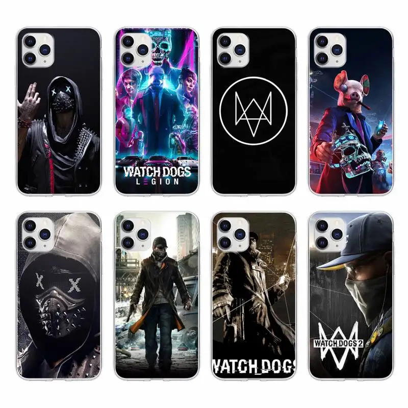 

Watch Dogs 2 Phone Case For Xiaomi 11 9T 10T Note 10 Pro Lite Redmi K20 Pro 7 7A 8 9 9A Transparent Cover