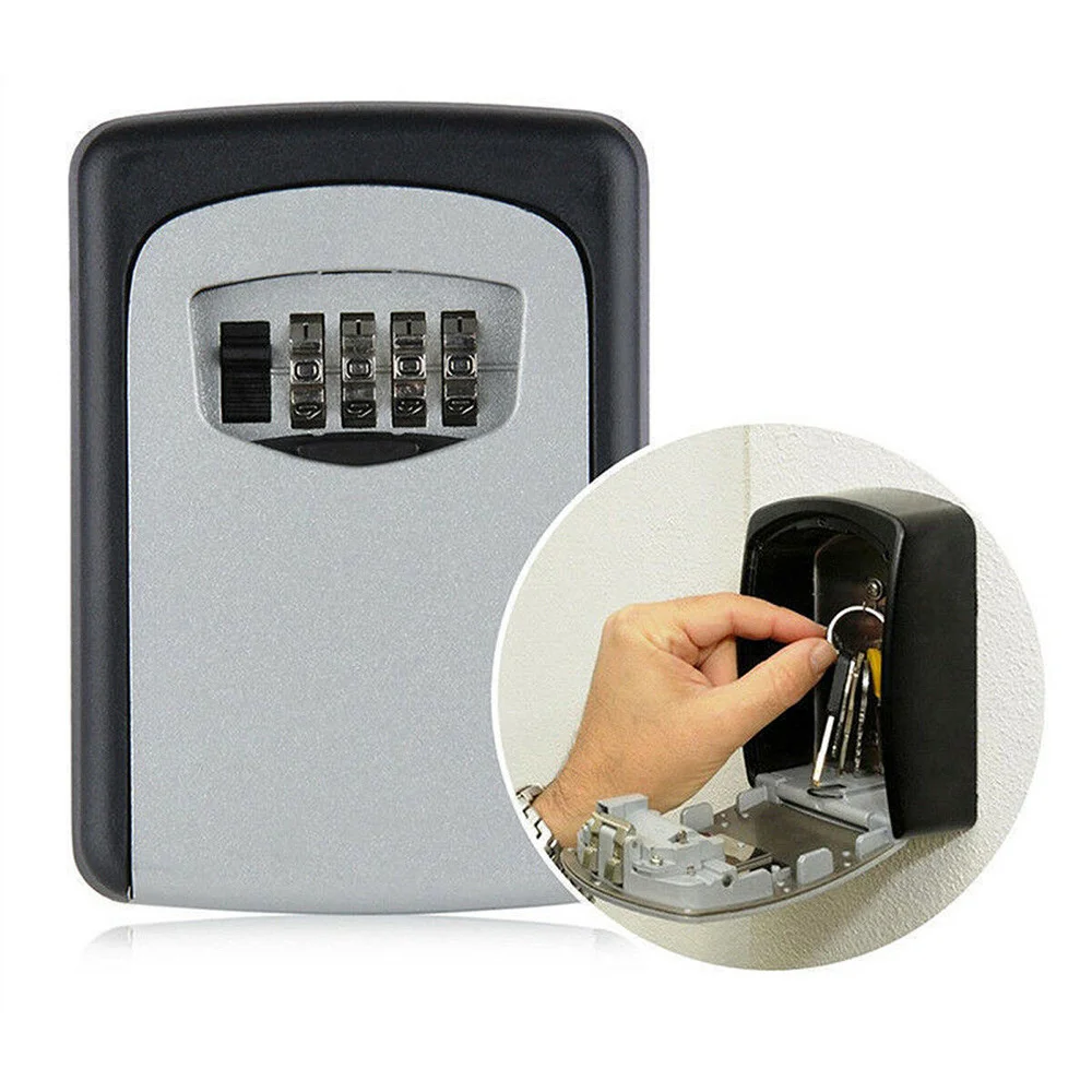 

Key Box Anti-Theft Metal Password Lock Storage Box Home Outdoor Key Storage Box