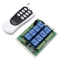 dc12v 8 ch channel rf wireless remote control switch remote control system receiver transmitter 433 8ch relay nc no com