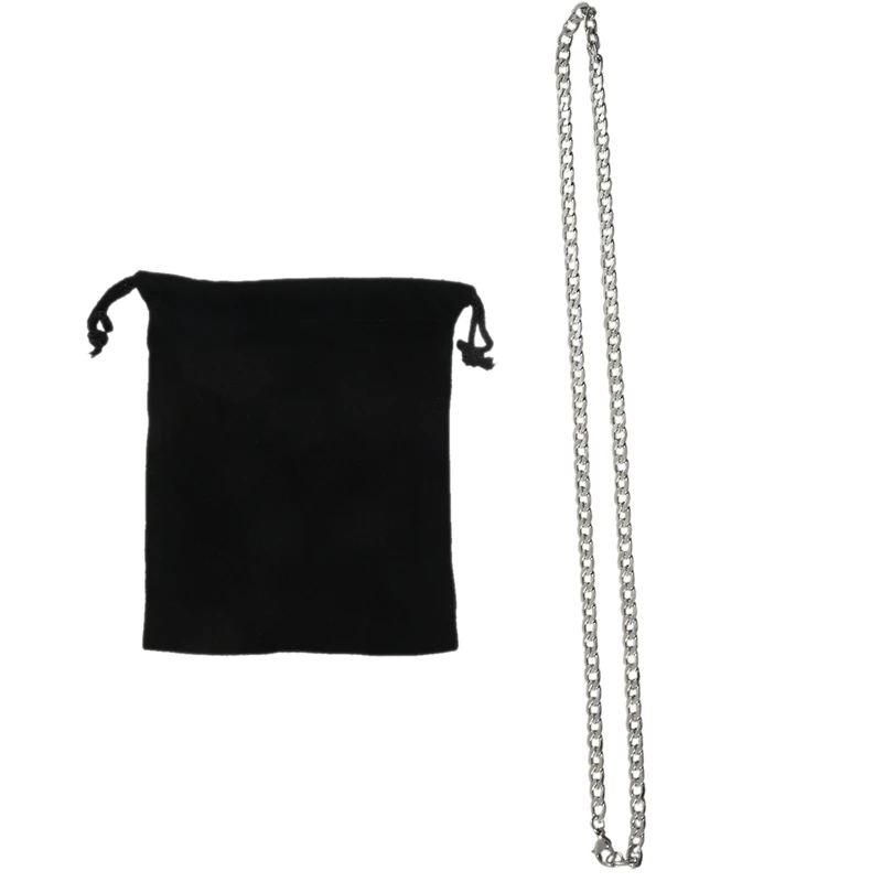 Мужское ожерелье из нержавеющей стали широкая цепочка серебро ширина 5 мм Длина 48