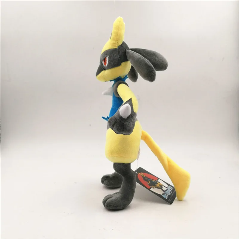 Lucario-peluches de Pok&eacute;mon para ni&ntilde;os, mu&ntilde;ecos de peluche suaves, 25/30CM-2