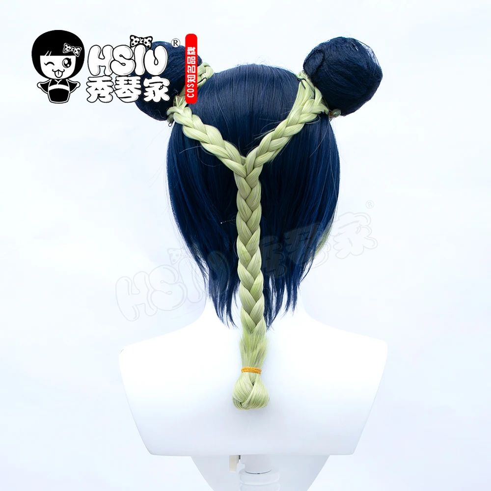 Парик для косплея HSIU из аниме Невероятные приключения Джоджо Cujoh Jolyne тёмно синий