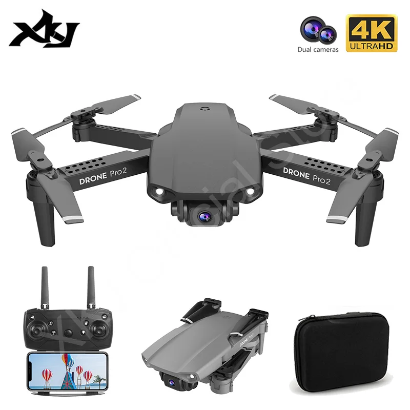 

XKJ E99 RC Drone Optical Flow Dual 4K HD Camera Professional Aerial Photography Helicopter Foldable Quadcopter For Kid Gift Toys