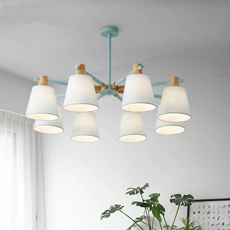 Скандинавский E27 светильник для люстры современная деревянная люстра дома