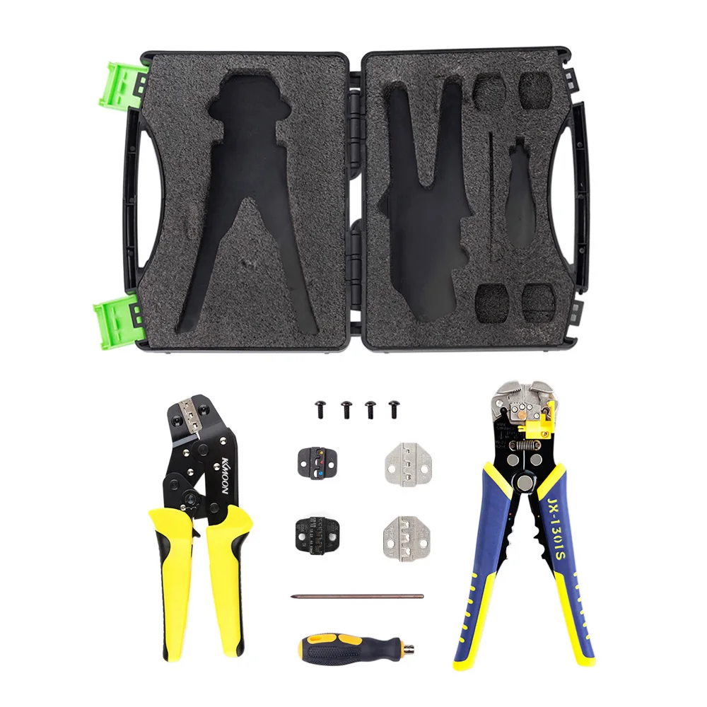 Профессиональный инструмент для зачистки проводов KKmoon Обжимные щипцы с храповым