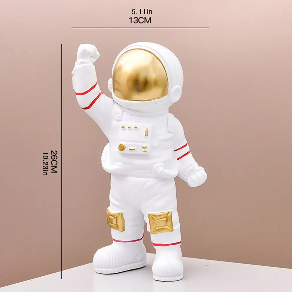 

Resin Astronaut Figurines Fashion Spaceman With Moon Sculpture Decorative Creative Gift Miniatures Cosmonaut Statues