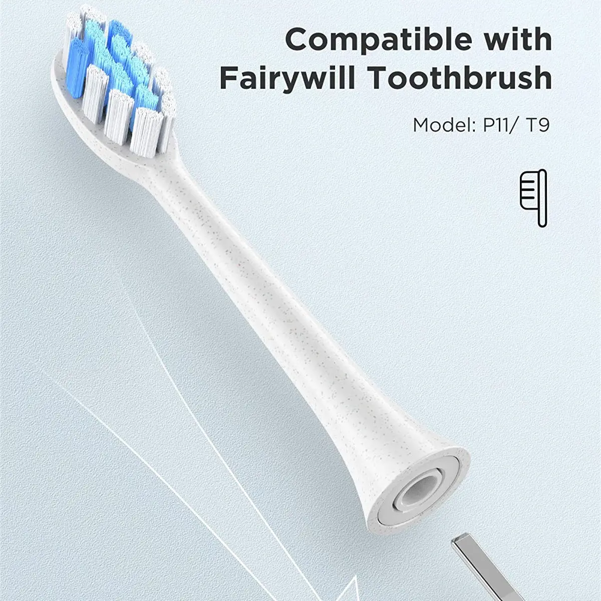 

Fairywill P11 Electric Toothbrush Heads Replacement Heads for P11 T9 P80 4pcs
