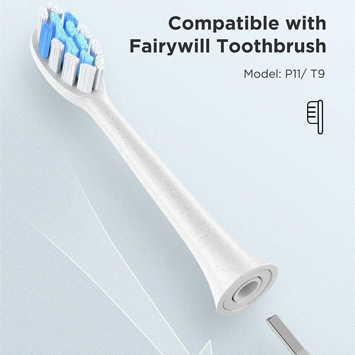 Fairywill P11 Электрический Зубная щётка головки сменные насадки для T9 P80 4 предмета в