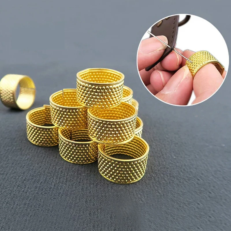 Кожаные Швейные иглы MIUSIE швейные наперсток для шитья + шило круглая ручка кожаные