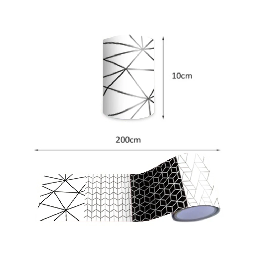 

Funlife Mosaic Geometric Tile Stickers Wall Border Kitchen Floor Home Wall Stickers Waterproof Self-Adhesive Furniture Bathroom