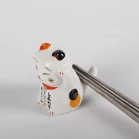 new cute cartoon kitty ceramic chopsticks holder chopsticks holder stand dinner spoon stand practical fashion kitchen tableware