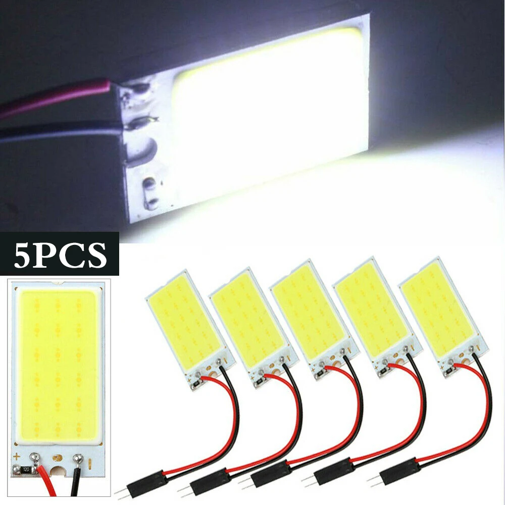 СВЕТОДИОДНЫЙ Автомобильный купольный светильник 5 шт. белый COB 18 дюймов T10 12