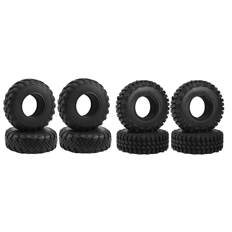 

8PCS 110MM 1.9 Rubber Wheel Tire Tyres for 1/10 RC Crawler Car Axial SCX10 90046 SCX10 III Traxxas TRX4 D90,48mm & 38mm